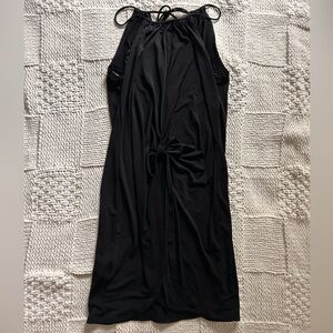 BCBGeneration Black Mini Halter Spaghetti Strap Dress with Cinch and Slit